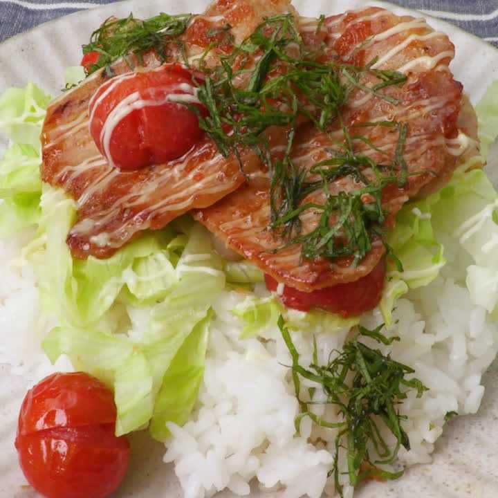 トマトジンジャーポーク丼