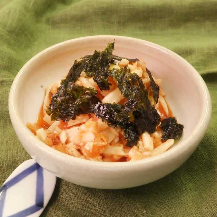 長芋とキムチの和え物