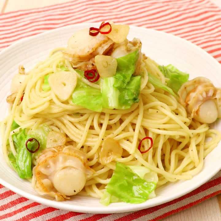 【ホタテパスタ】みそクリームやペペロンチーノなど人気レシピ6選