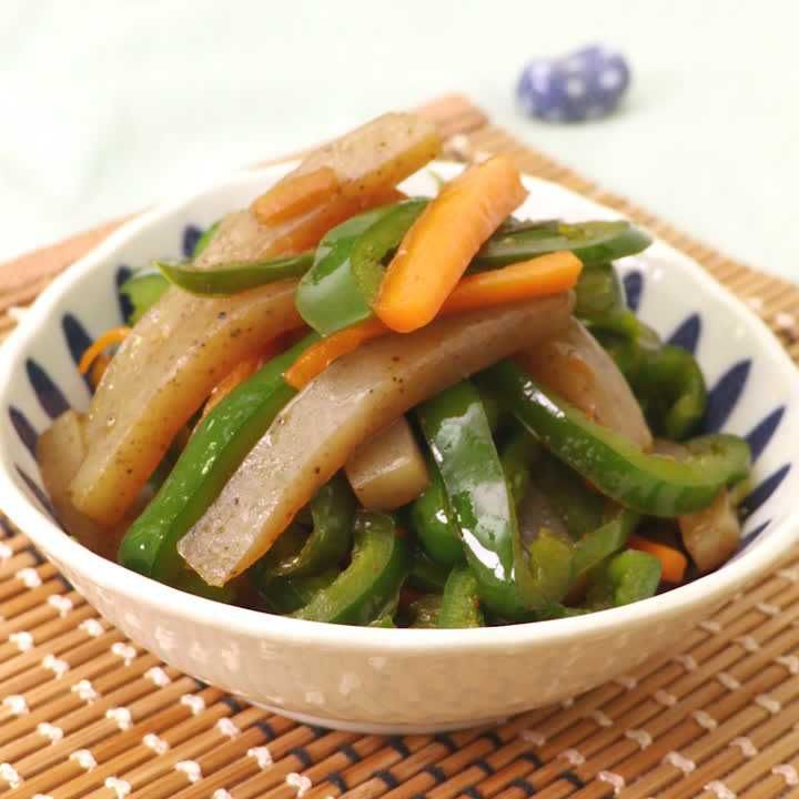 ピーマンとこんにゃくの炒め物