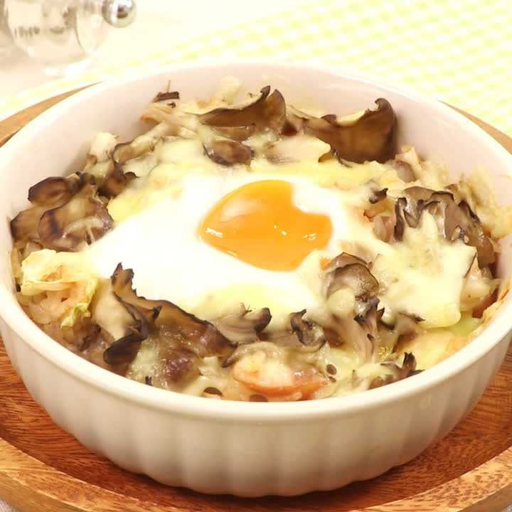 まいたけとウインナーのドリア