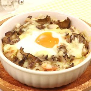 まいたけとウインナーのドリア