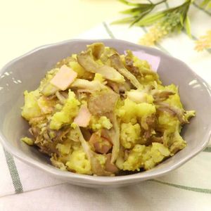 「まいたけのカレーポテトサラダ」のレシピ動画