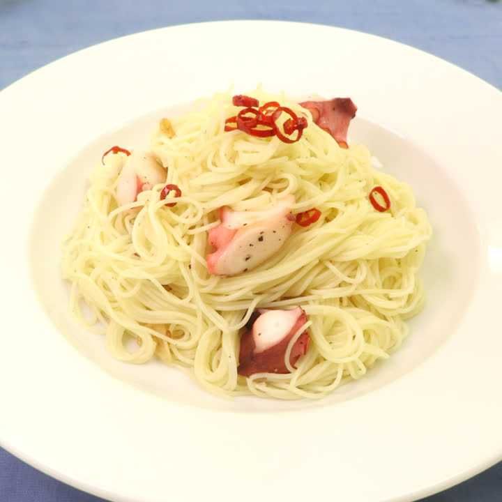 たこの冷製ペペロンチーノ