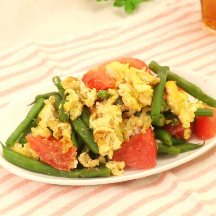 いんげんと卵の中華炒め