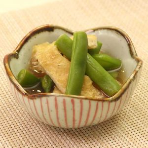 油揚げといんげんの煮物