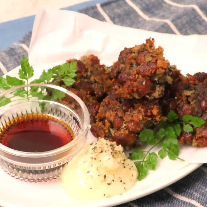 納豆赤しそ唐揚げ