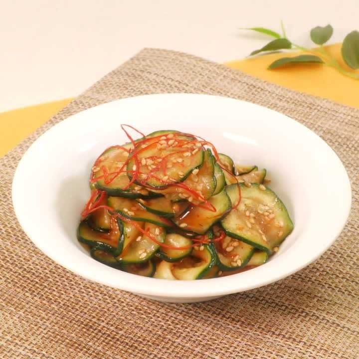 速攻副菜！ ズッキーニのピリ辛ナムルのレシピ動画・作り方 | デ