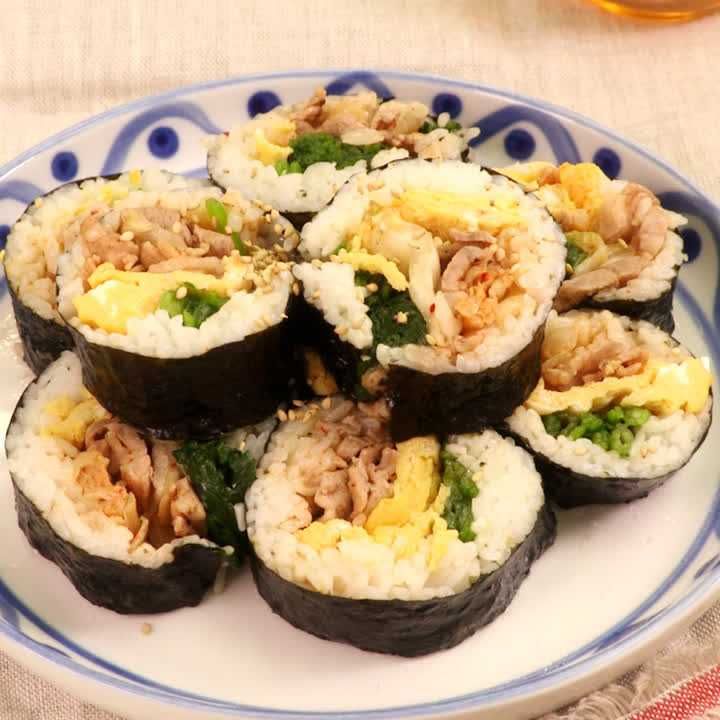 たっぷりほうれん草のキンパ