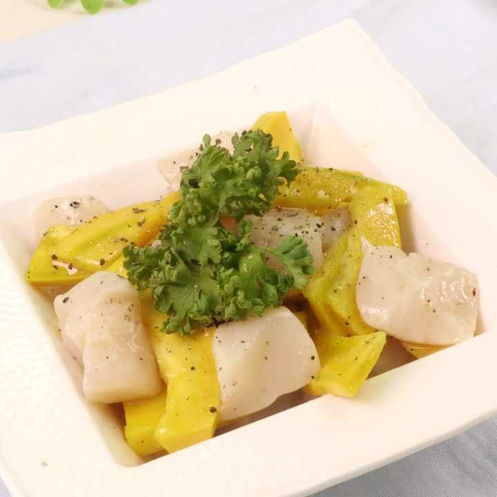 コリンキーとホタテのマリネ