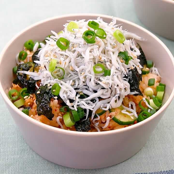 しらすとキムチののっけごはん