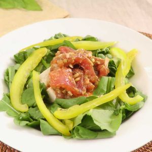 マグロの韓国風豆腐サラダ