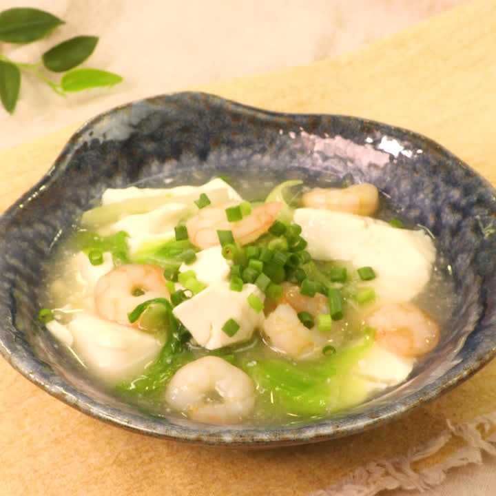 レタスと豆腐のうま煮