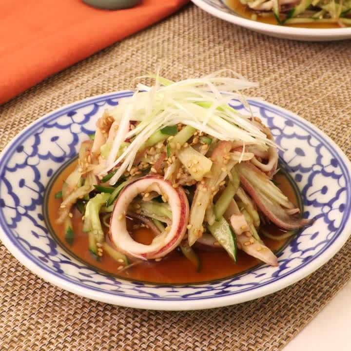 イカの中華風ごま和え