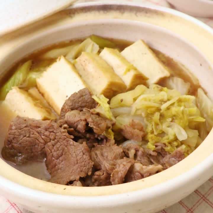 白菜と牛肉のすき煮