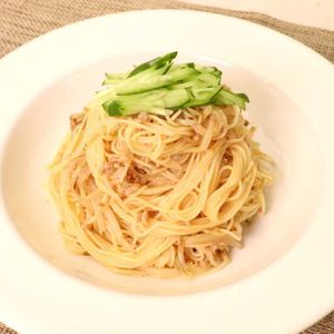「韓国風ピリ辛冷製パスタ」のレシピ動画