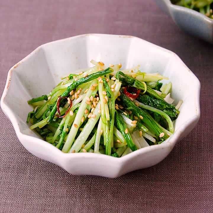 水菜の甘辛炒め