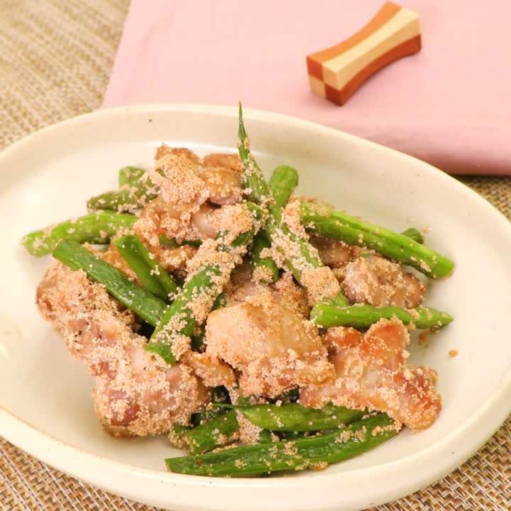 鶏肉とインゲンのたらこ炒め