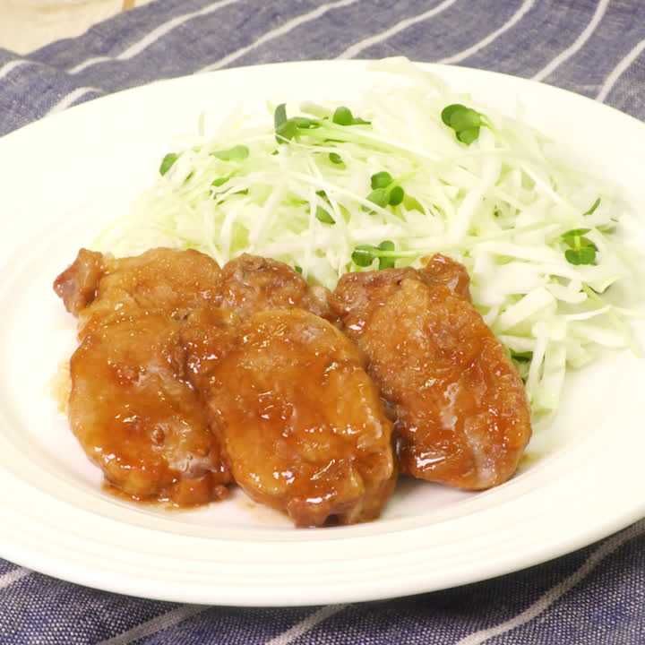 豚ヒレのとろっと照り焼き