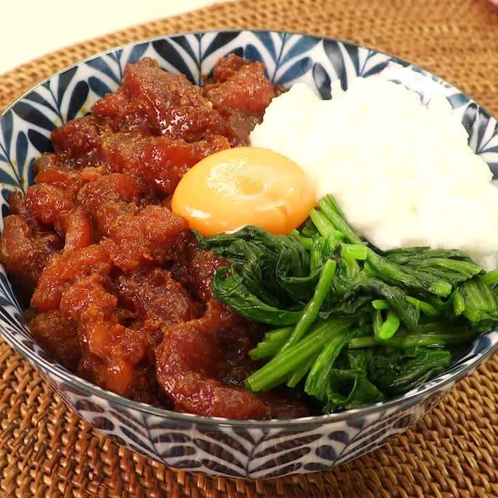 マグロとほうれん草のビビンバ