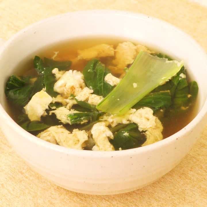 チンゲン菜と卵のスープ