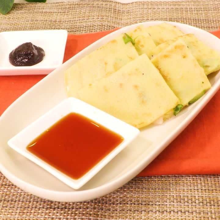 ししとうと豚バラのチヂミ
