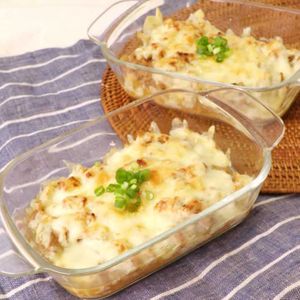 厚揚げとひき肉の和風グラタン