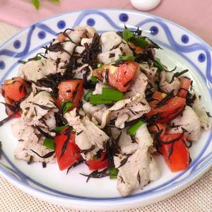 ひじきと豚しゃぶとニラのナムル