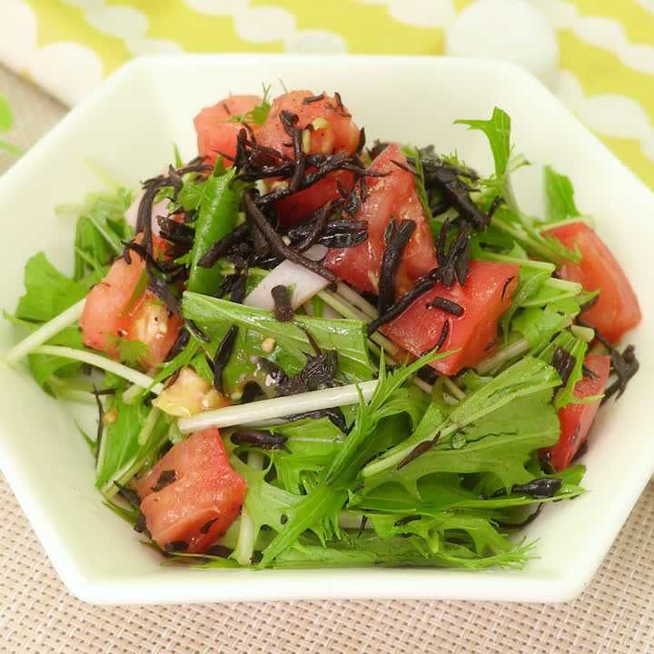 ひじきと水菜のマリネ