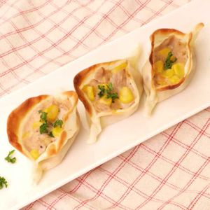 「餃子の皮のツナコーンカップ」のレシピ動画