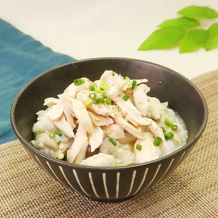 ささみとしめじの中華雑炊