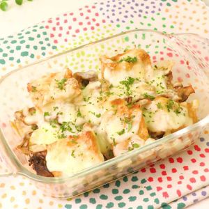 厚揚げとまいたけのチーズ焼き