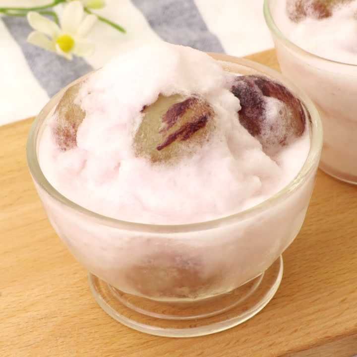 ぶどうサイダーシャーベット