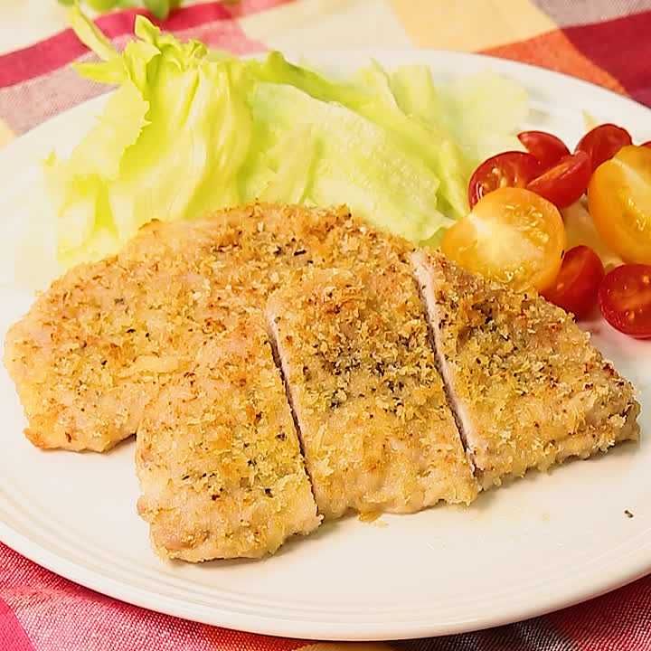 豚ロースのミルフィーユパン粉焼き