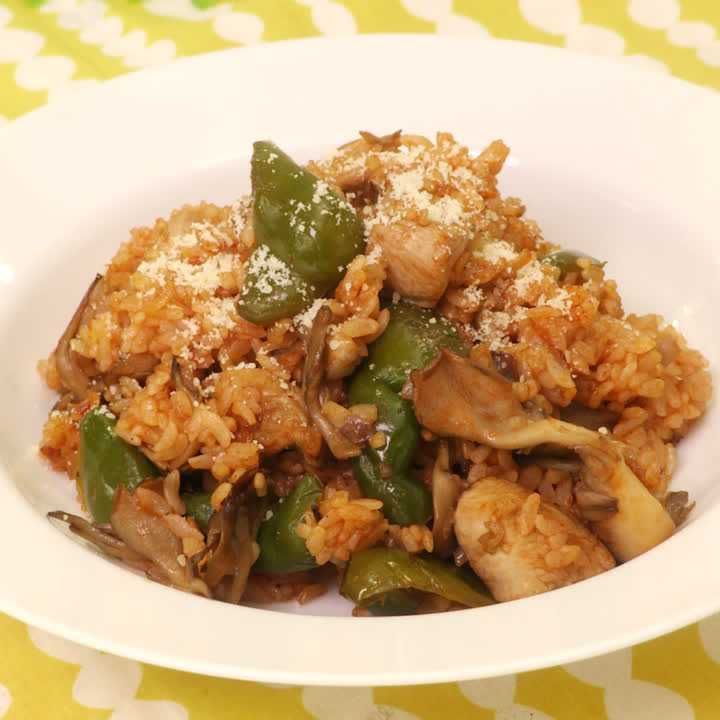 まいたけのチキンライス