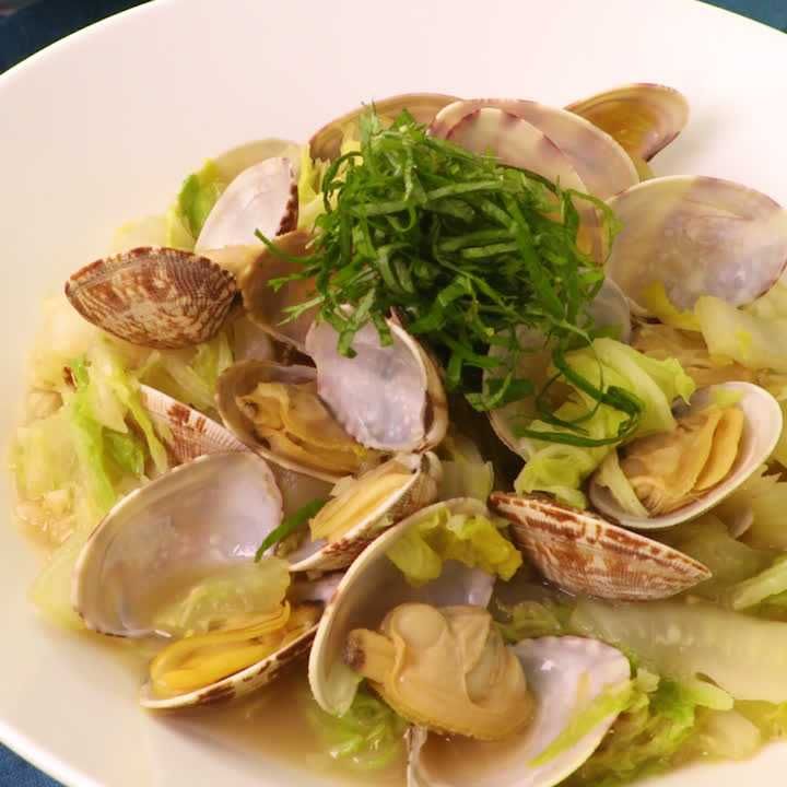 あさりと白菜の香味蒸し
