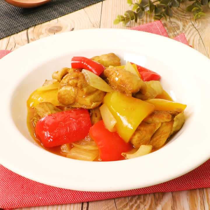 パプリカと鶏肉のカレー煮