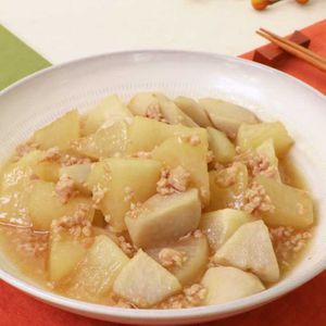 「里芋と大根のそぼろ煮」のレシピ動画