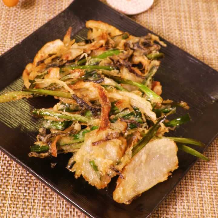ニラのかき揚げ