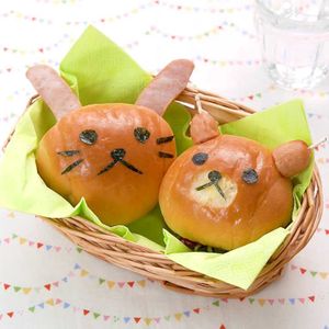 「くまとうさぎのサンドイッチ」のレシピ動画