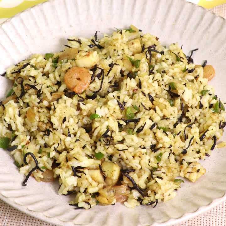 カレーひじきチャーハン