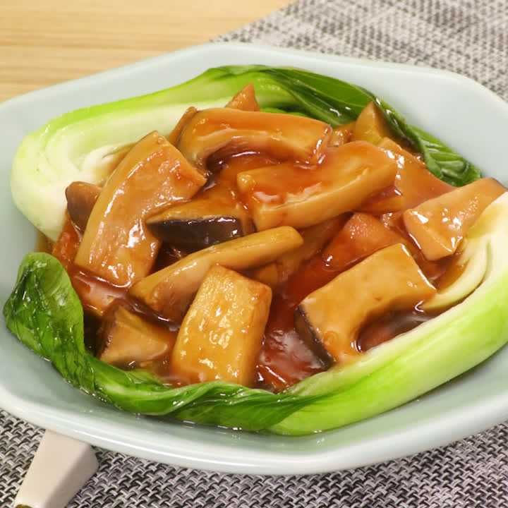 コリコリ食感 厚揚げとエリンギのオイスター煮込みのレシピ動画 作り方 Delish Kitchen