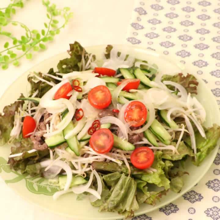 牛肉ともやしのタイ風サラダ