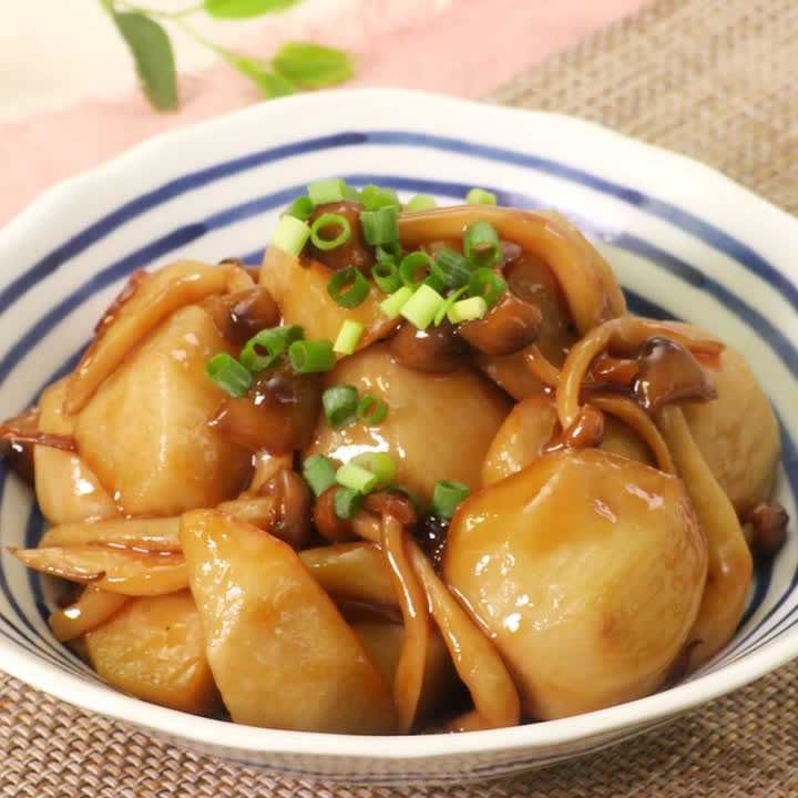 しめじと里芋の甘辛炒め