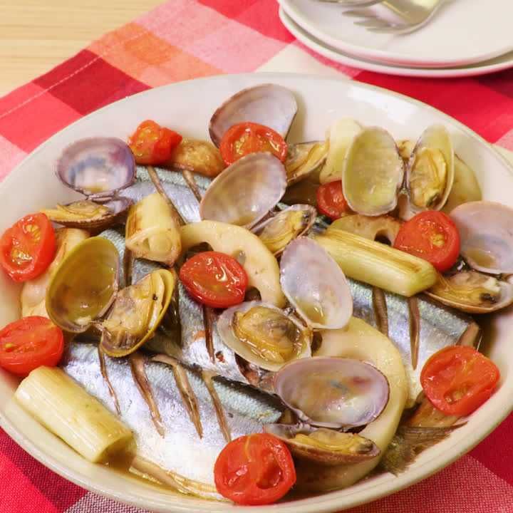 サンマと野菜の和風アクアパッツア