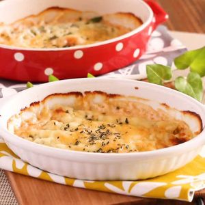 「アスパラの明太グラタン」のレシピ動画