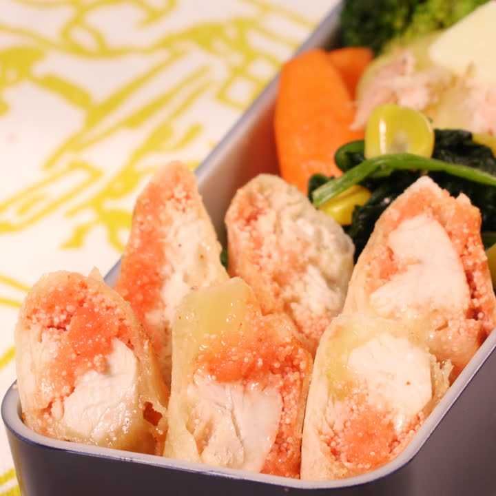 揚げない明太チーズ春巻き弁当