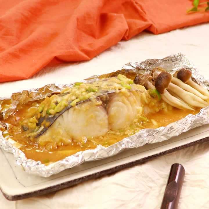 さわらのねぎみそバター焼き