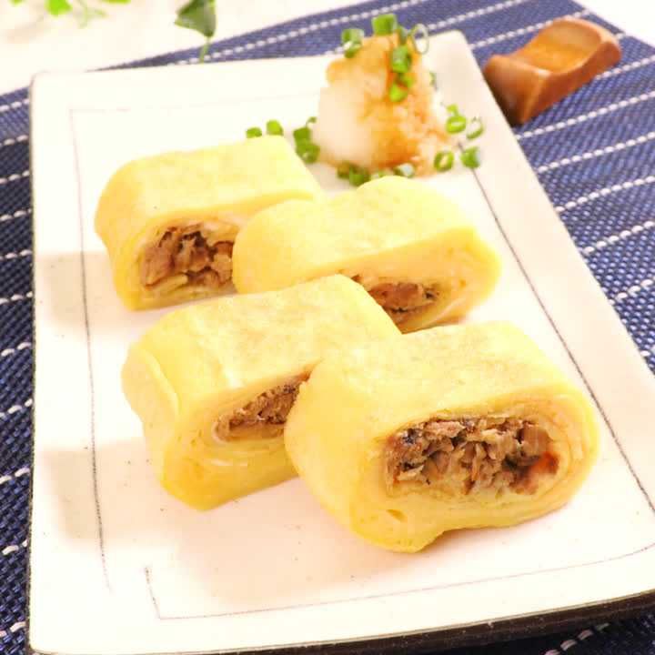 サバ缶の卵焼き