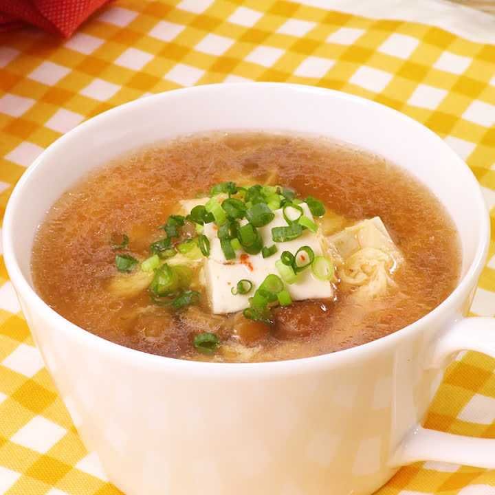 なめこのピリ辛卵スープ
